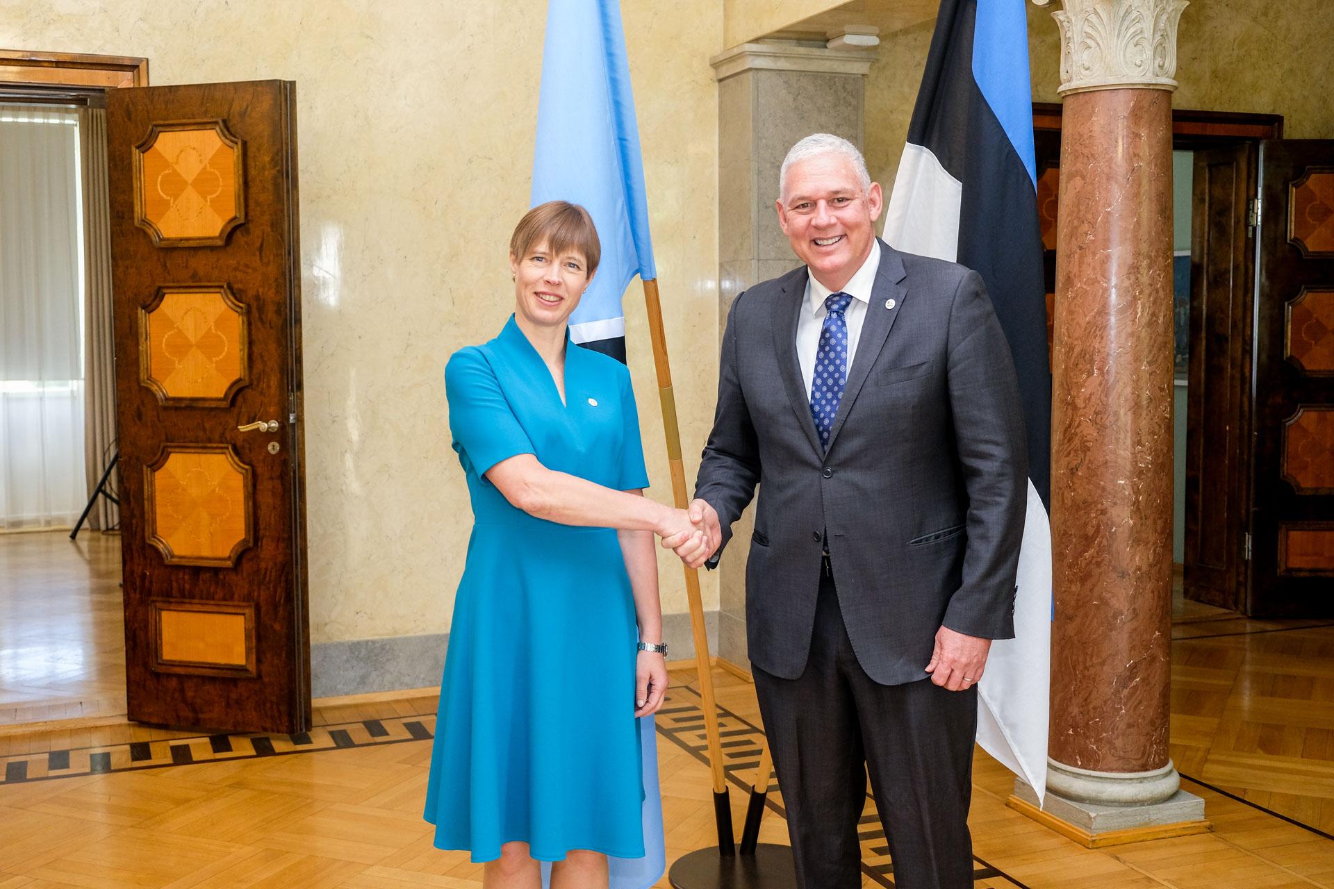 FOTOD! President Kersti Kaljulaid kohtus St. Lucia peaministriga