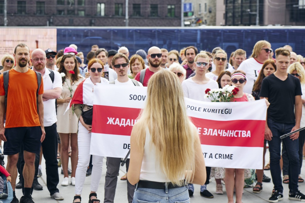 FOTOD JA VIDEOD I Vabaduse väljakul avaldati toetust Valgevene rahvale