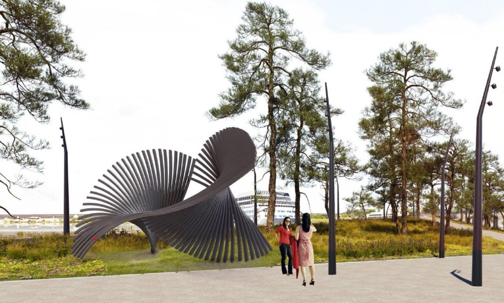 MODERNISTLIK I Tallinna Sadama konkursi võitis skulptuur “Laine”