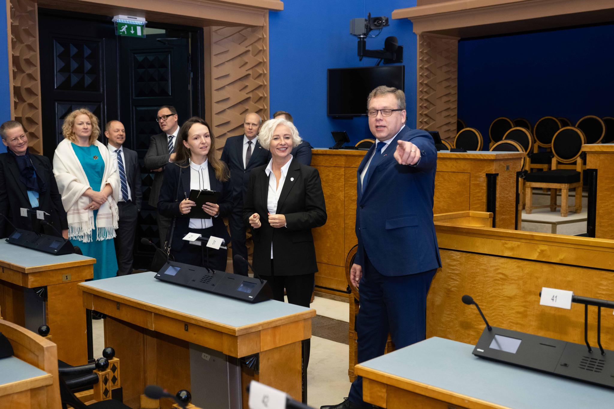 Lauri Hussar kohtus Läti parlamendi esimehe Daiga Mieriņaga 1