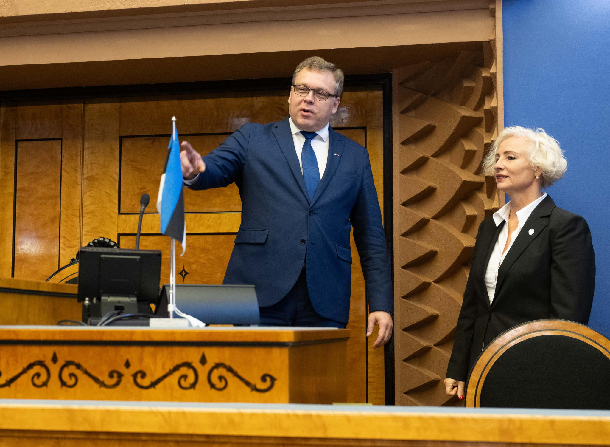 Lauri Hussar kohtus Läti parlamendi esimehe Daiga Mieriņaga 4