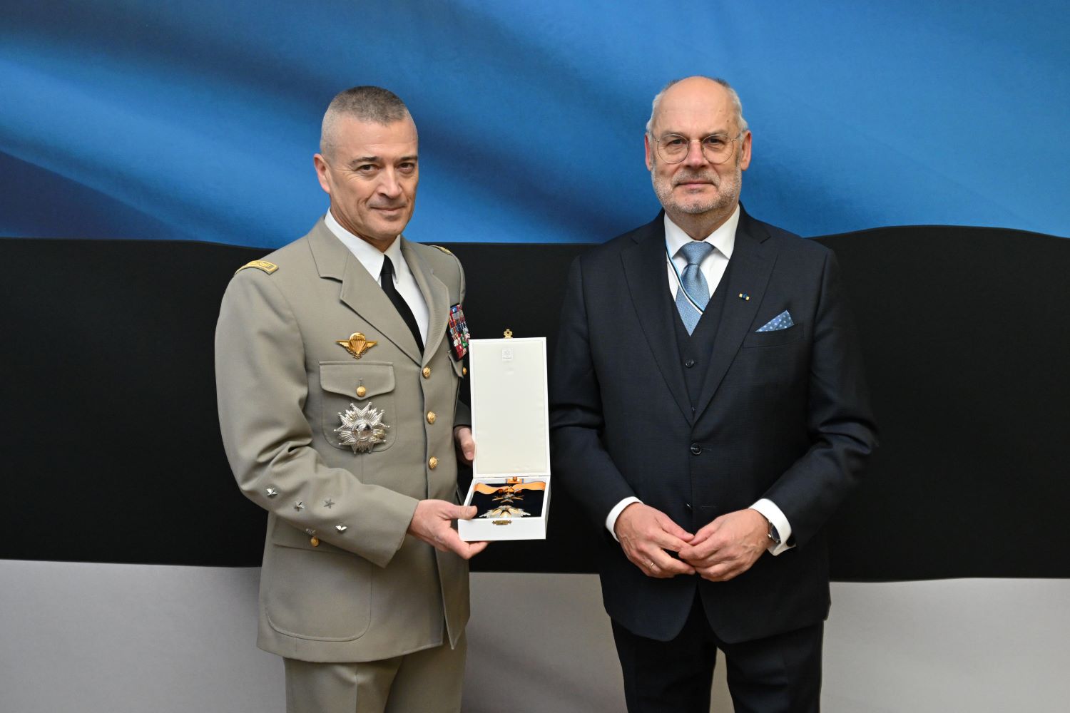President Alar Karis ja Prantsuse kaitseväe juhataja kindral Thierry Burkhard